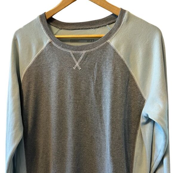 EDDIE BAUER Mint & Grey Colour Blocked Pullover Casual Sweatshirt L - Picture 2 of 7